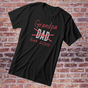 Promoted To Grandpa East. 2025 Grandpa Reveal Tri-Blend Shirt