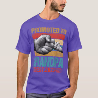 Promoted to Grandpa Est 0 Men Vintage First Time G T-Shirt