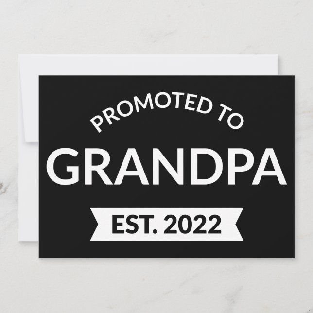 Promoted To Grandpa Est. 2022 II Invitation (Front)