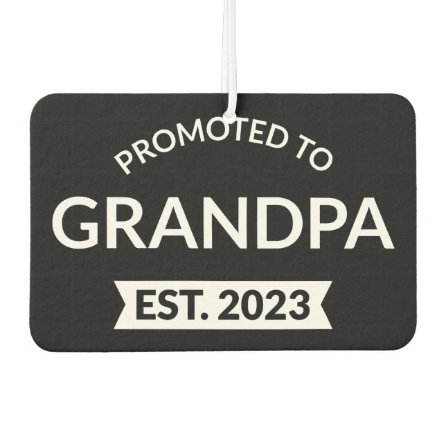 Promoted To Grandpa Est. 2023 II Air Freshener (Front)