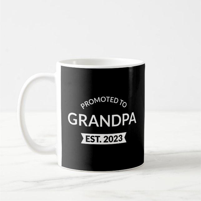 Promoted To Grandpa Est. 2023 II Coffee Mug (Left)