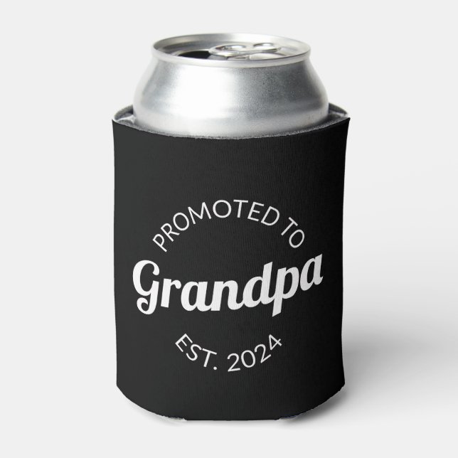 Promoted To Grandpa Est. 2024 I Can Cooler (Can Front)