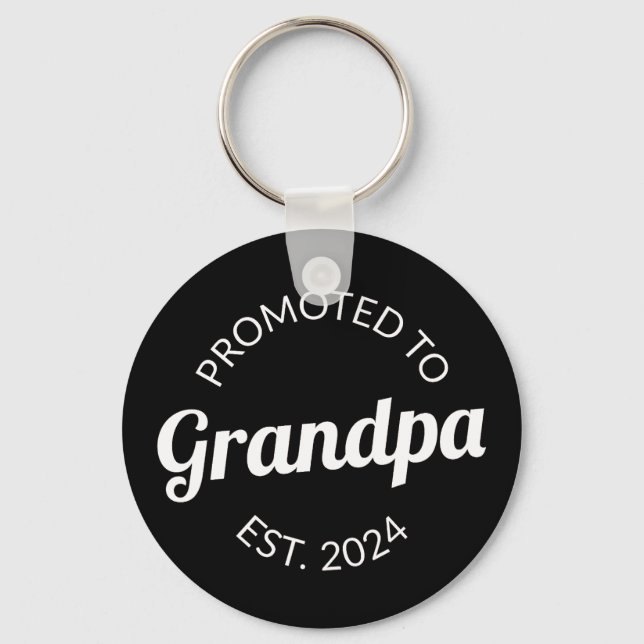Promoted To Grandpa Est. 2024 I Keychain (Front)