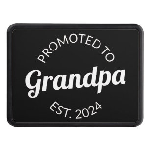 Promoted To Grandpa Est. 2024 I Trailer Hitch Cover