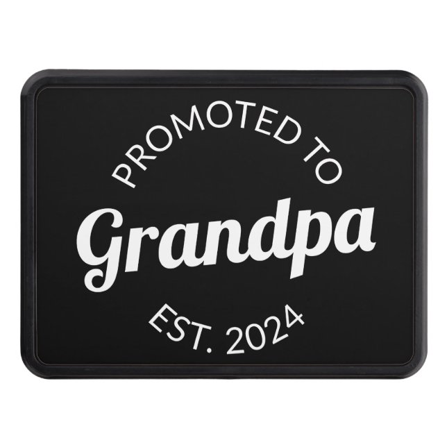 Promoted To Grandpa Est. 2024 I Trailer Hitch Cover (Front)