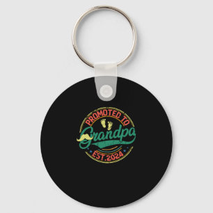 Promoted to grandpa Est 2024 New Grandad Gift 2024 Keychain