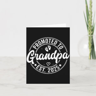 Promoted To Grandpa Est 2025 Grandparents New Gran Card