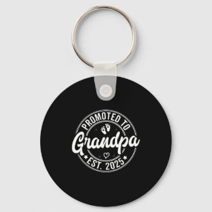 Promoted To Grandpa Est 2025 Grandparents New Gran Keychain