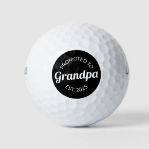 Promoted To Grandpa Est. 2025 I Golf Balls