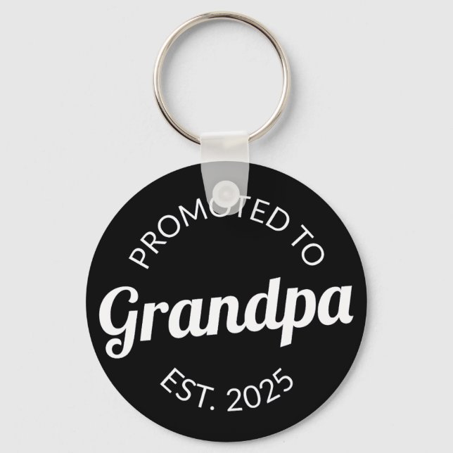 Promoted To Grandpa Est. 2025 I Keychain (Front)