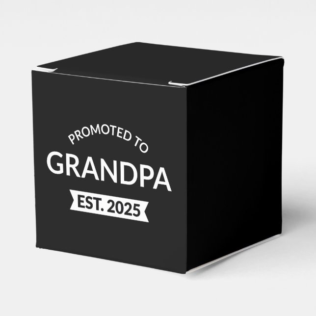 Promoted To Grandpa Est. 2025 II Favor Box (Front Side)