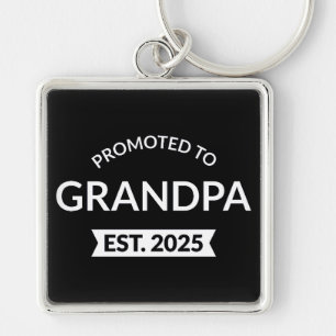 Promoted To Grandpa Est. 2025 II Keychain