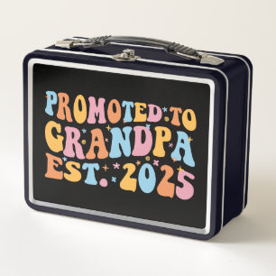 Promoted To Grandpa Est. 2025 III Metal Lunch Box