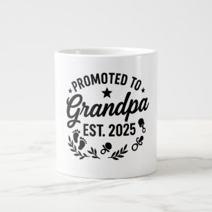 Promoted to Grandpa EST. 2025 Large Coffee Mug