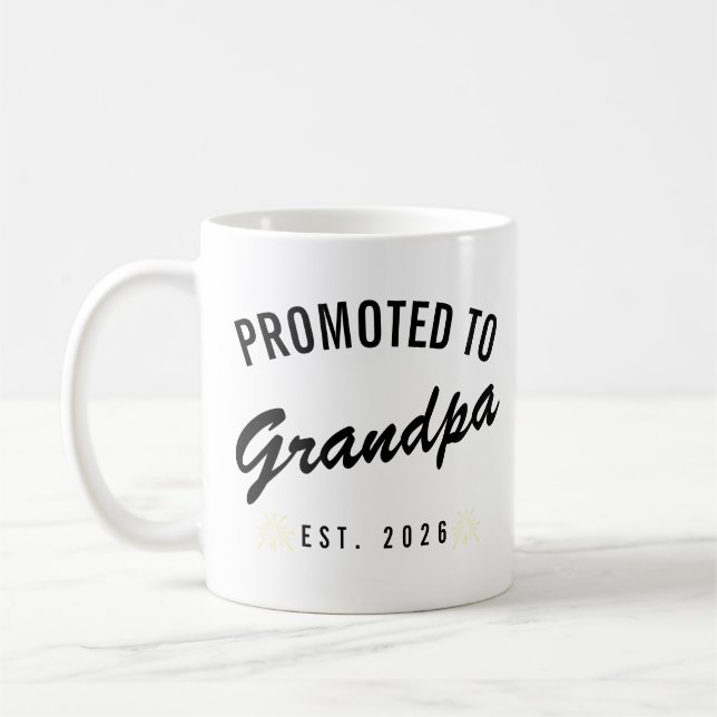 Promoted to Grandpa Est. 2026 Coffee Mug (Left)