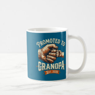 Promoted to grandpa est 2026 fist bump baby coffee mug