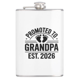 Promoted to Grandpa, Est. 2026, Funny New Grandpa Hip Flask