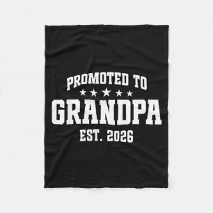 Promoted To Grandpa Est. 2026 Grandparent Baby Ann Fleece Blanket