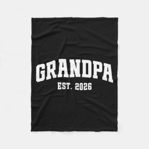Promoted To Grandpa Est. 2026 Grandparent Baby Ann Fleece Blanket
