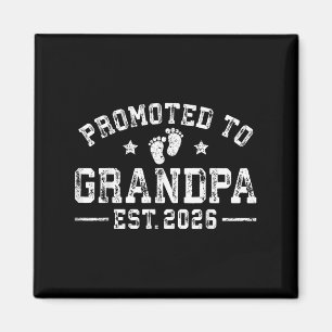 Promoted To Grandpa Est. 2026 Grandparents Baby An Magnet