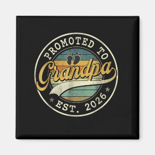 Promoted to grandpa est. 2026 grandparents baby magnet