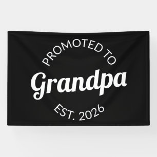 Promoted To Grandpa Est. 2026 I Banner