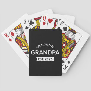 Promoted To Grandpa Est. 2026 II Playing Cards