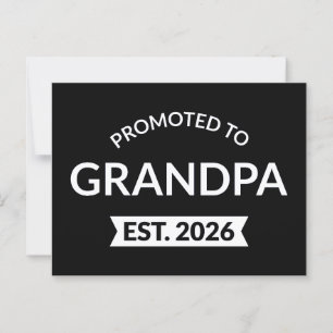 Promoted To Grandpa Est. 2026 II Postcard