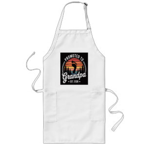 Promoted to Grandpa est. 2026 Long Apron