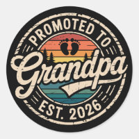 Promoted To Grandpa Est 2026 Pregnancy Retro