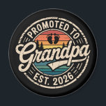 Promoted To Grandpa Est 2026 Pregnancy Retro Magnet<br><div class="desc">Promoted To Grandpa Est 2026 Pregnancy Announcement</div>