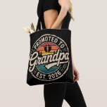 Promoted To Grandpa Est 2026 Pregnancy Retro Tote Bag<br><div class="desc">Promoted To Grandpa Est 2026 Pregnancy Announcement</div>