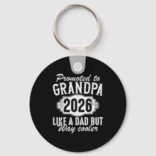 Promoted To Grandpa Est 2026 Soon To Be New Granda Keychain