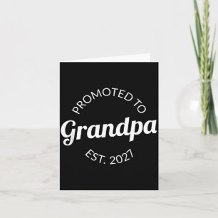 Promoted to Grandpa Est 2027 New Grandfather Papa Card