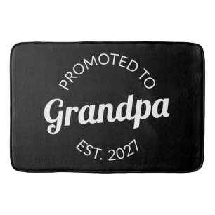 Promoted To Grandpa Est 2027 New Papa I Bath Mat