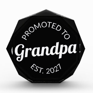 Promoted To Grandpa Est 2027 New Papa I Photo Block