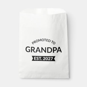 Promoted To Grandpa Est 2027 New Papa II Favour Bag