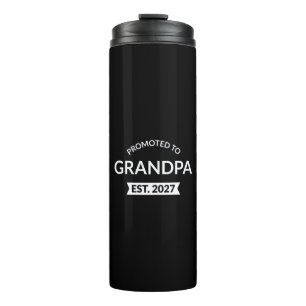 Promoted To Grandpa Est 2027 New Papa II Thermal Tumbler