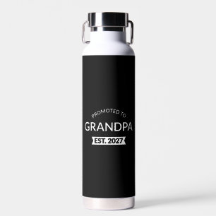 Promoted To Grandpa Est 2027 New Papa II Water Bottle