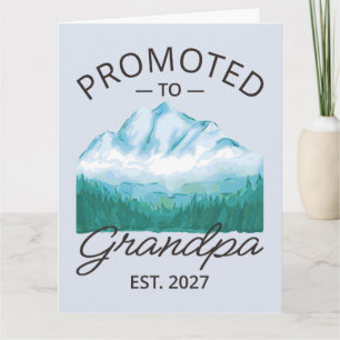 Promoted To Grandpa Est 2027 New Papa VI Card