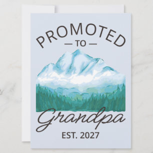 Promoted To Grandpa Est 2027 New Papa VI Invitation