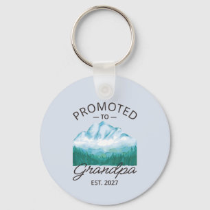 Promoted To Grandpa Est 2027 New Papa VI Keychain