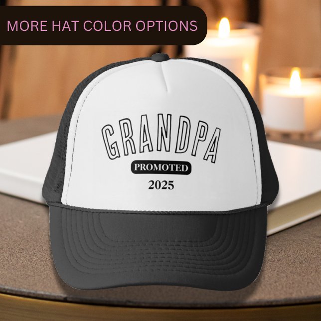 Promoted To Grandpa Est. Year Trucker Hat (Creator Uploaded)