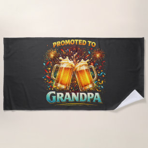 Promoted To Grandpa Future Beach Towel