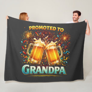 Promoted To Grandpa Future Fleece Blanket