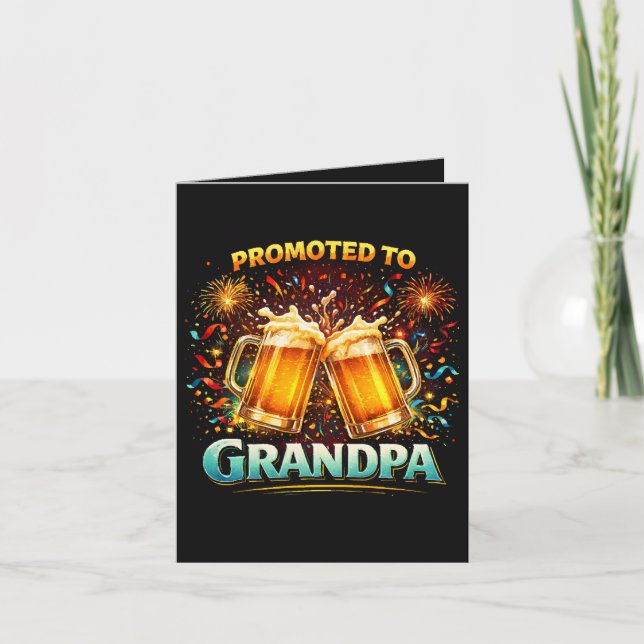Promoted To Grandpa Future Holiday Card (Front)
