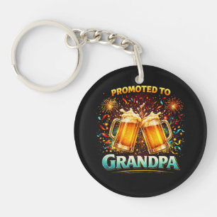Promoted To Grandpa Future Keychain