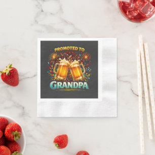 Promoted To Grandpa Future Napkin