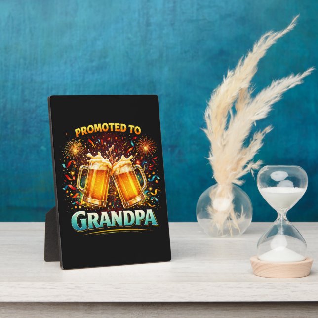 Promoted To Grandpa Future Plaque (Side)