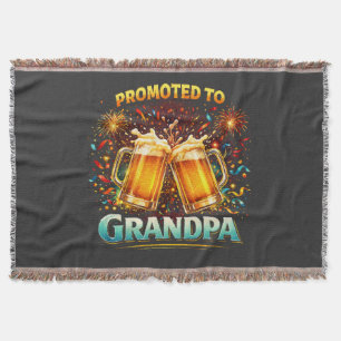 Promoted To Grandpa Future Throw Blanket